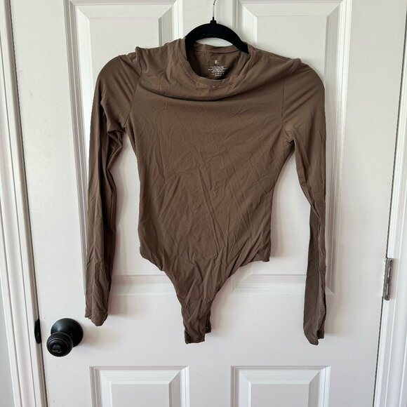 Pumiey Brown Long Sleeve Body Suit - Size Small - Picture 1 of 6